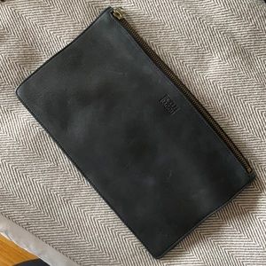 Mociun x BAGGU leather & suede clutch